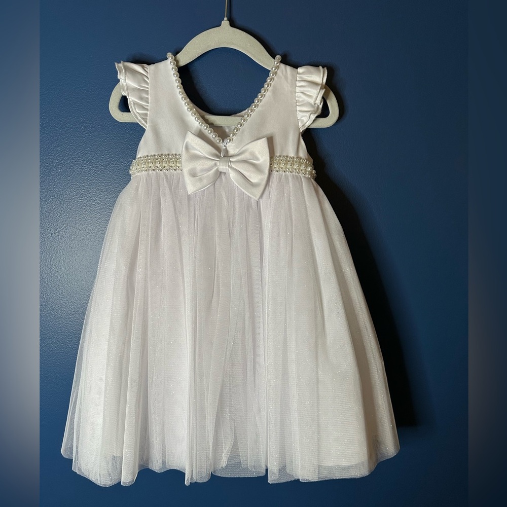 Couture Princess dress size 9 months white